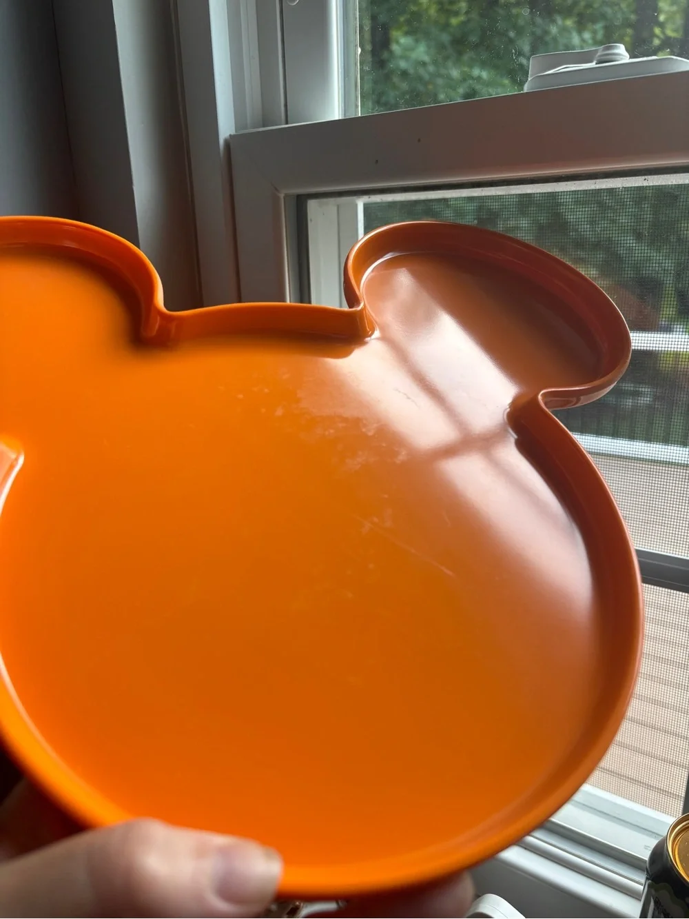 Disney Colorful Mickey-Shaped Melamine Plates — Blue, Red, Green, Orange
